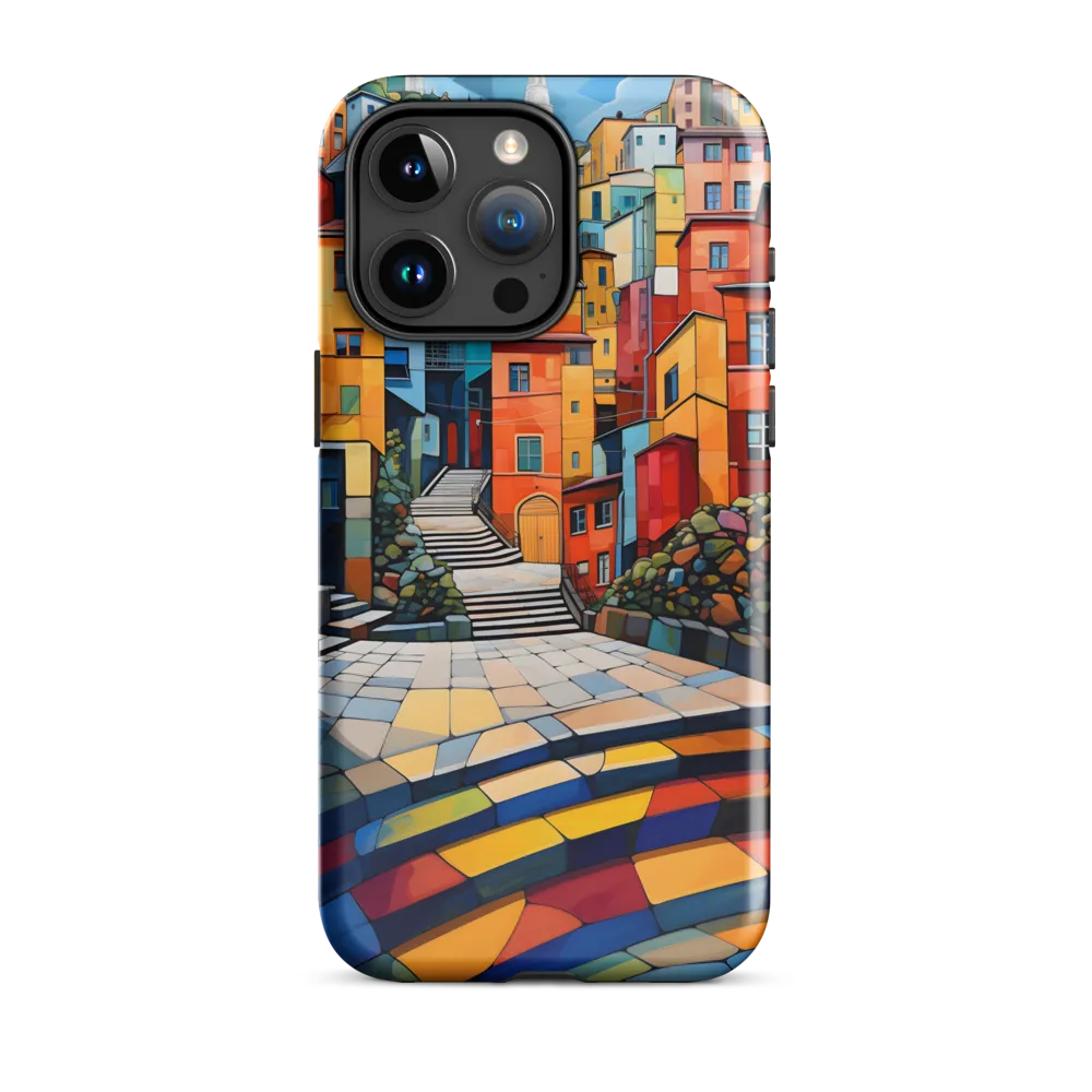 Vibrant Village: A Cubist Journey