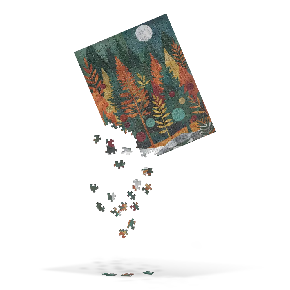 Moonlit Autumn Forest 
 Jigsaw Puzzle