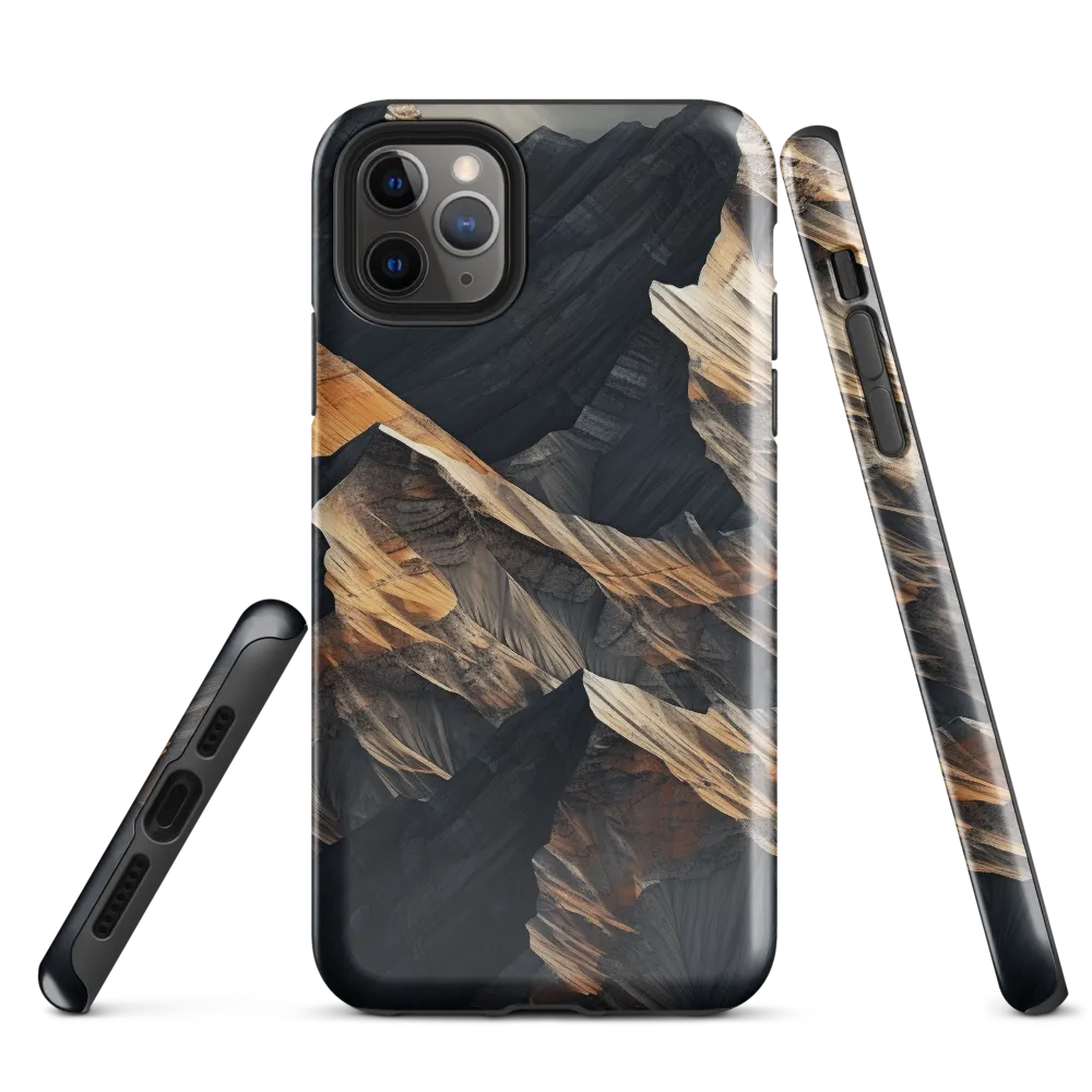 Ethereal Peaks: A Dance of Light and Shadow | Phone Case |  11 Pro Max | Tough Case | Glossy