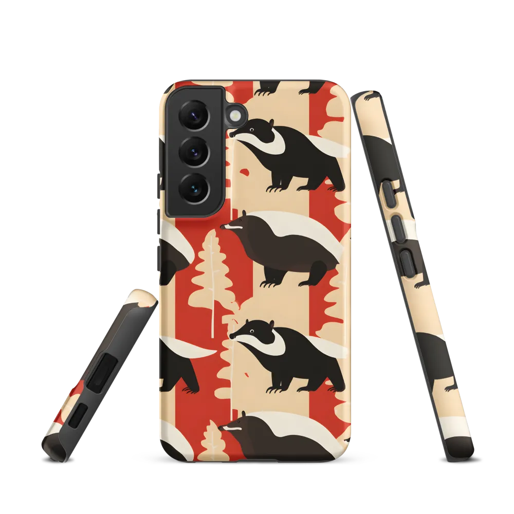 Wildlife Pattern: The Badger Tale | Phone Case |  S22 | Tough Case | Matte
