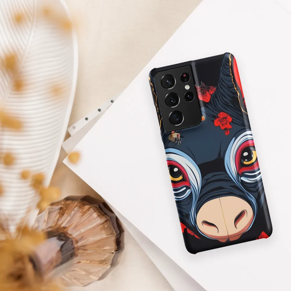 Mystical Bull with Floral Motifs