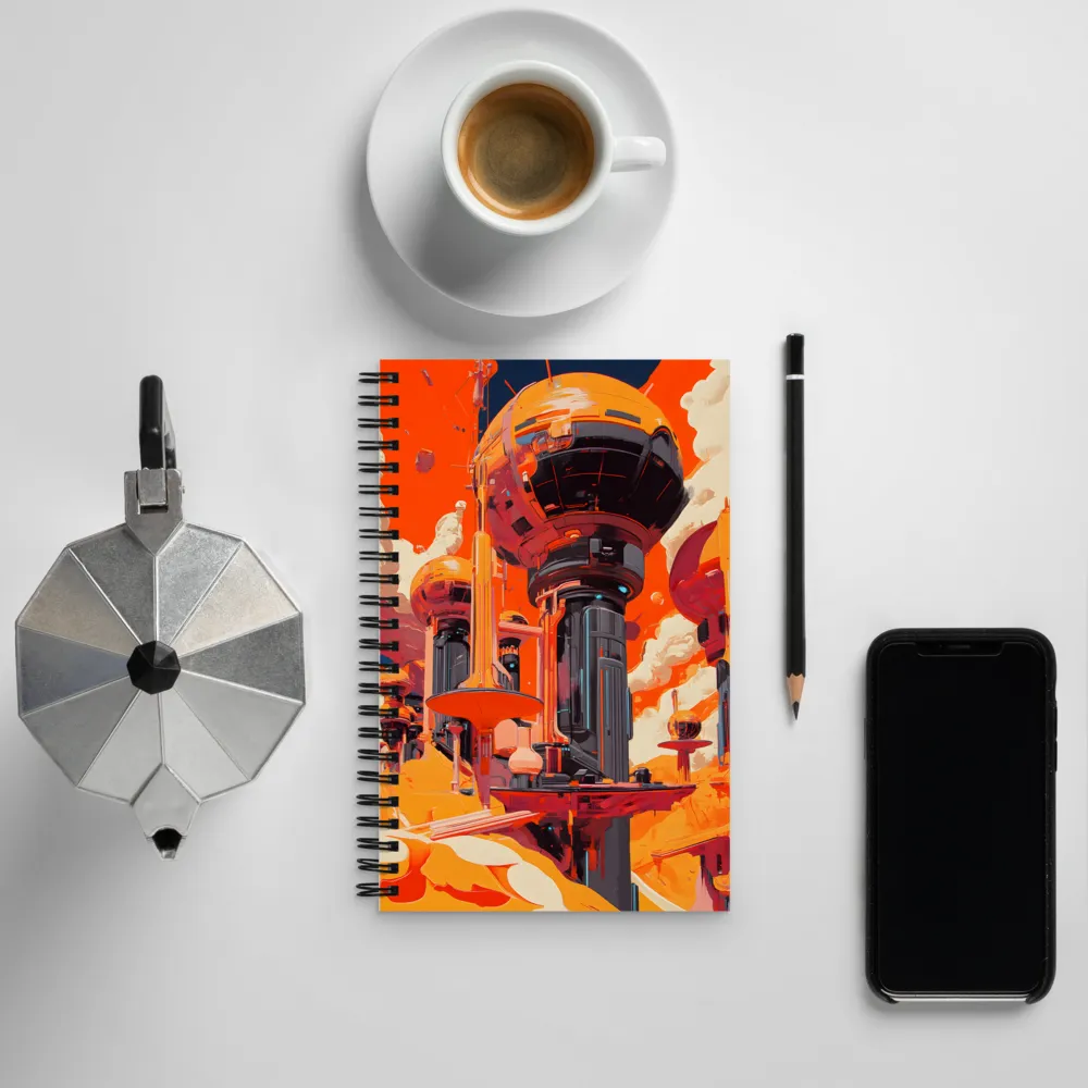 Celestial Towers of Tomorrow | Spiral Notebook