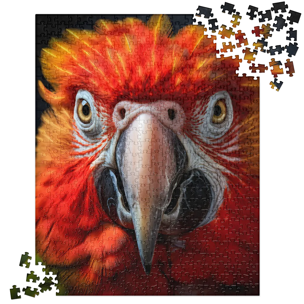 The Fiery Gaze of the Parrot | Jigsaw Puzzle | 520 pieces