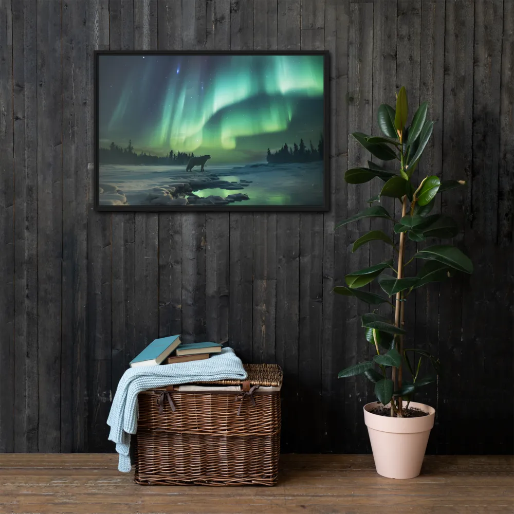 Auroral Guardianship | Canvas with Black Frame | 24″×36″