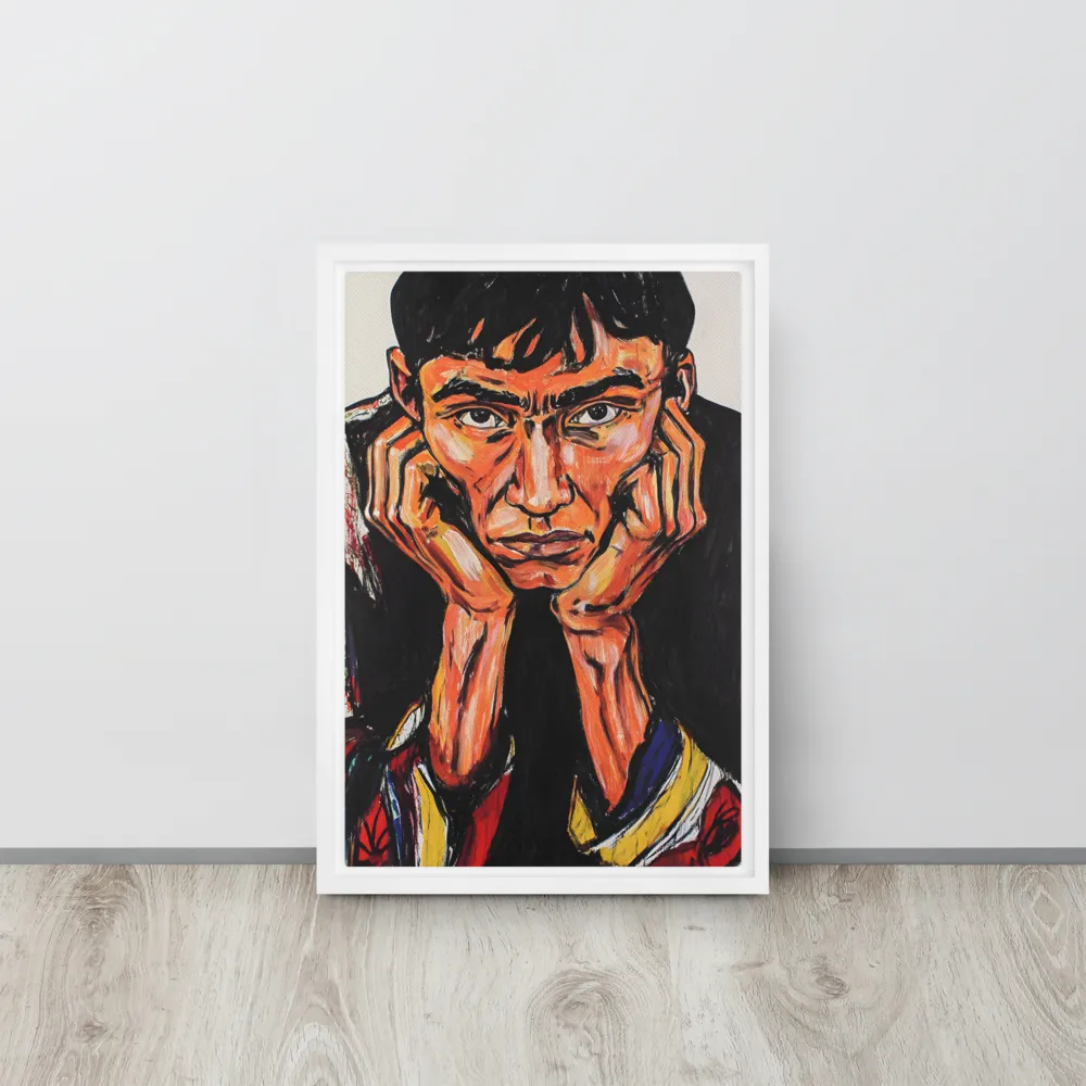 Contemplative Intensity: An Expressionist Portrait