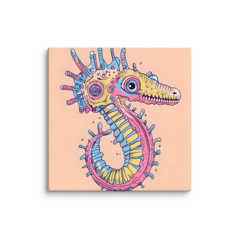 Whimsical Sea Dragon: An Intricate Fantasy | Canvas | 28″×28″