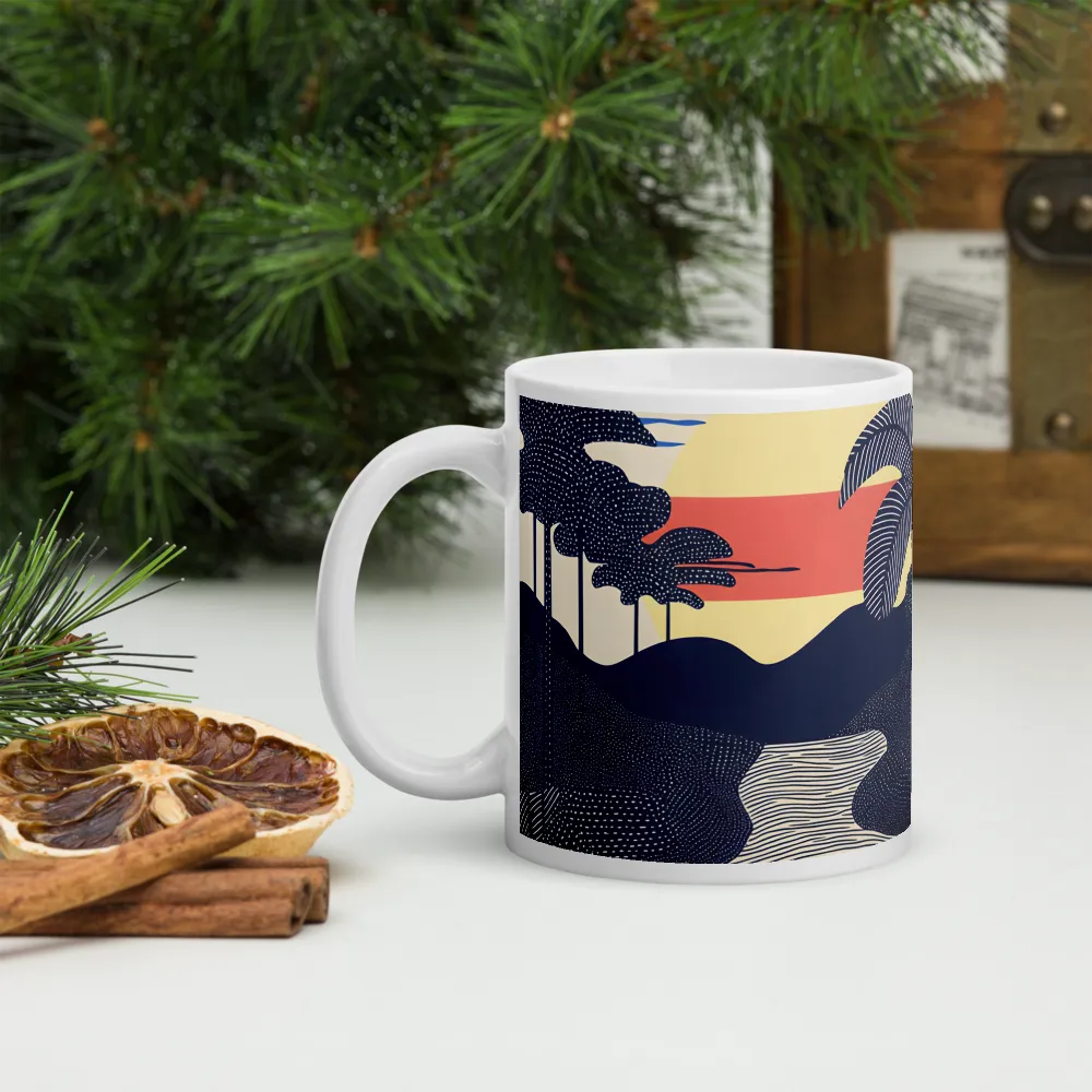 Tranquil Sunset in Modern Minimalism | Mugs | Multiple Sizes & Colors