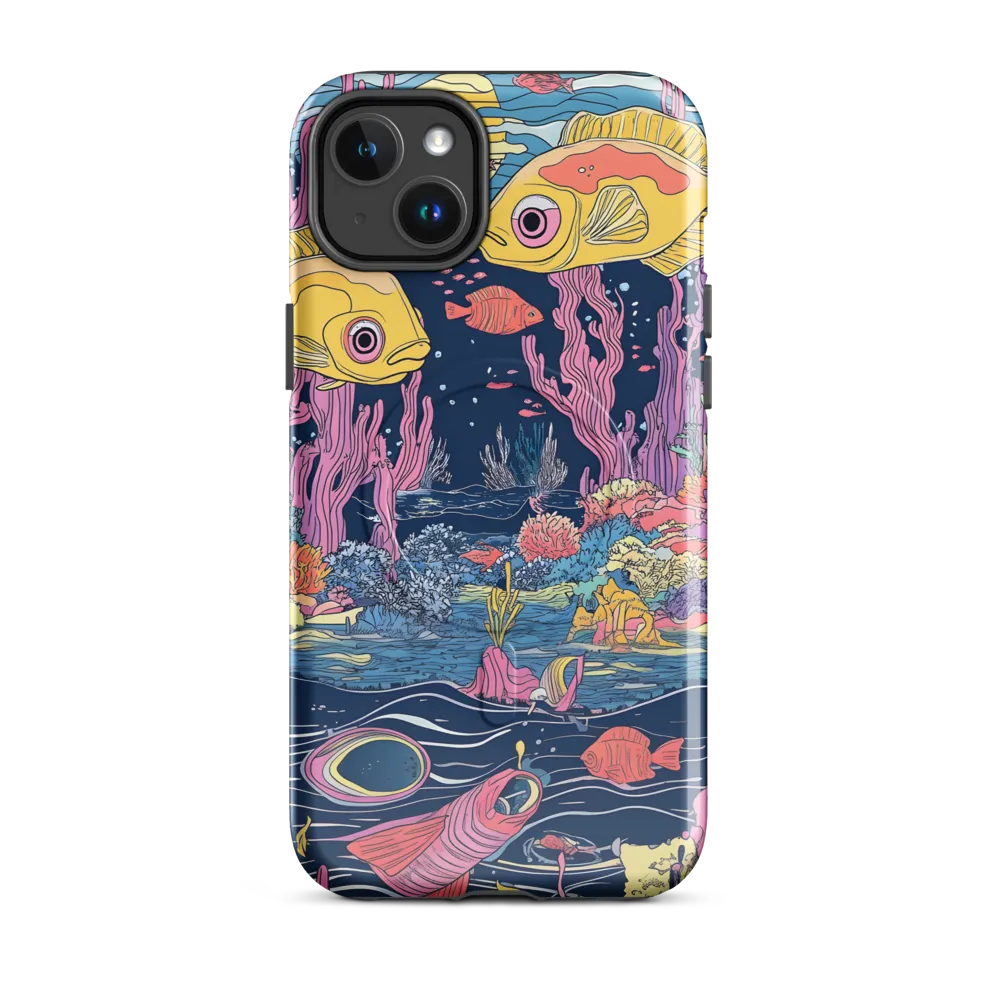 Underwater Dreamscape: A Playful Encounter | Phone Case |  14 Plus | MagSafe® Tough Case | Glossy