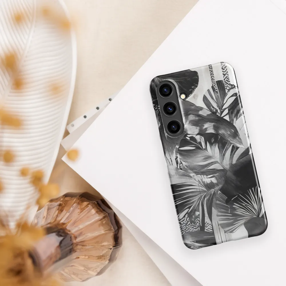 Monochrome Serenity in Tropical Foliage