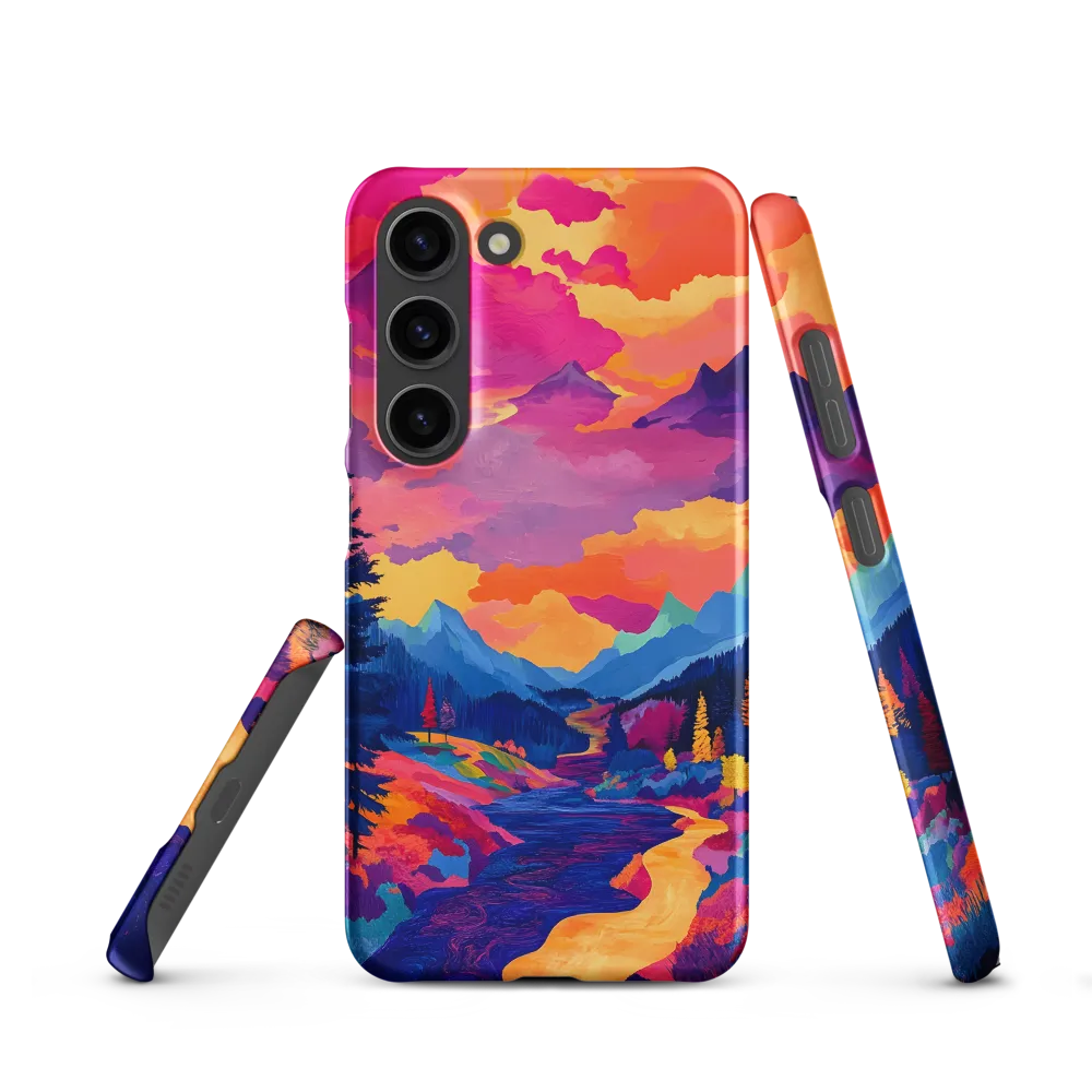 Radiant Serenity: A Surreal Landscape | Phone Case |  S23 | Snap Case | Matte