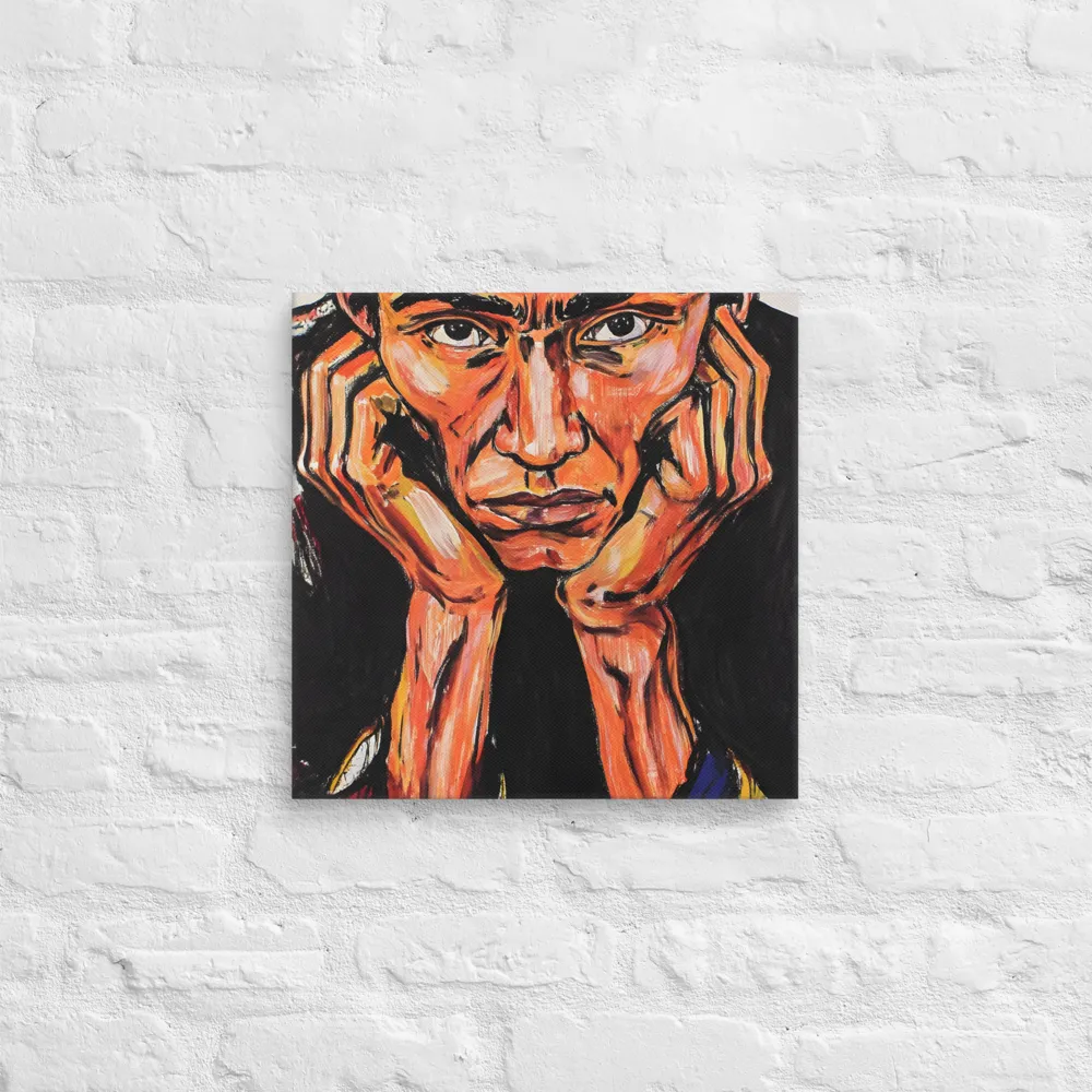 Contemplative Intensity: An Expressionist Portrait