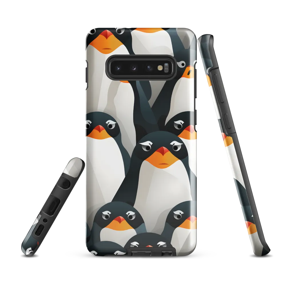 Playful Penguins: A Whimsical Collection | Phone Case |  S10 Plus | Tough Case | Glossy