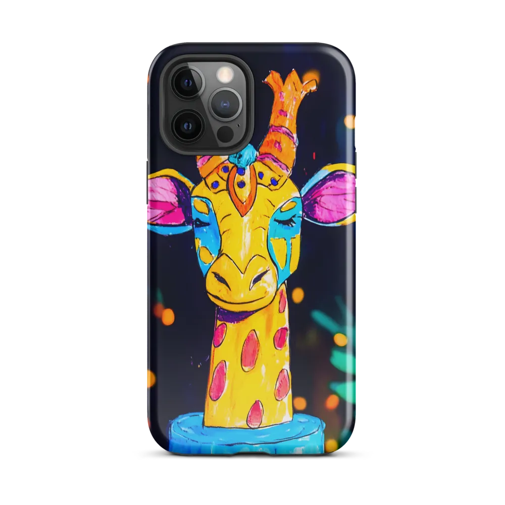 Whimsical Giraffe in Vibrant Colors | Phone Case |  12 Pro Max | Tough Case | Glossy