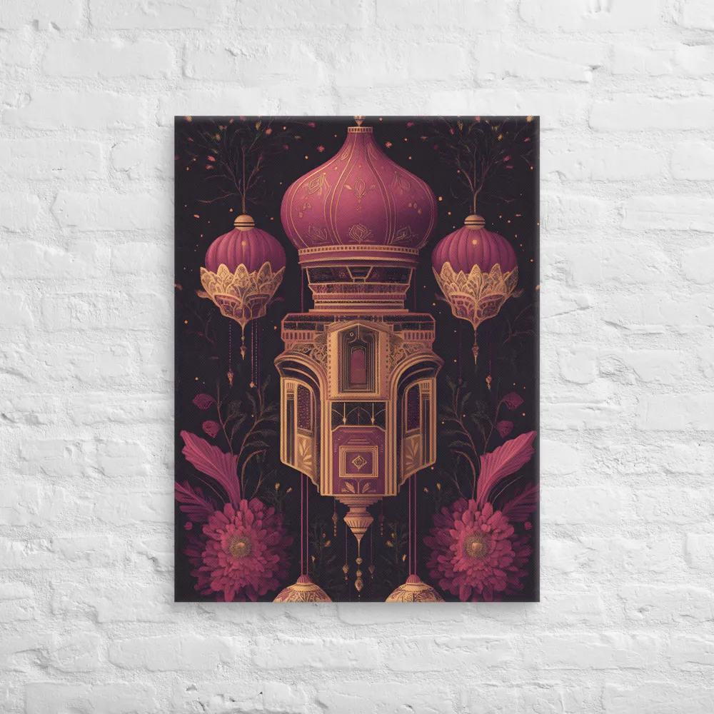 Ornate Harmony: A Digital Floral Architecture | Canvas | 24″×32″