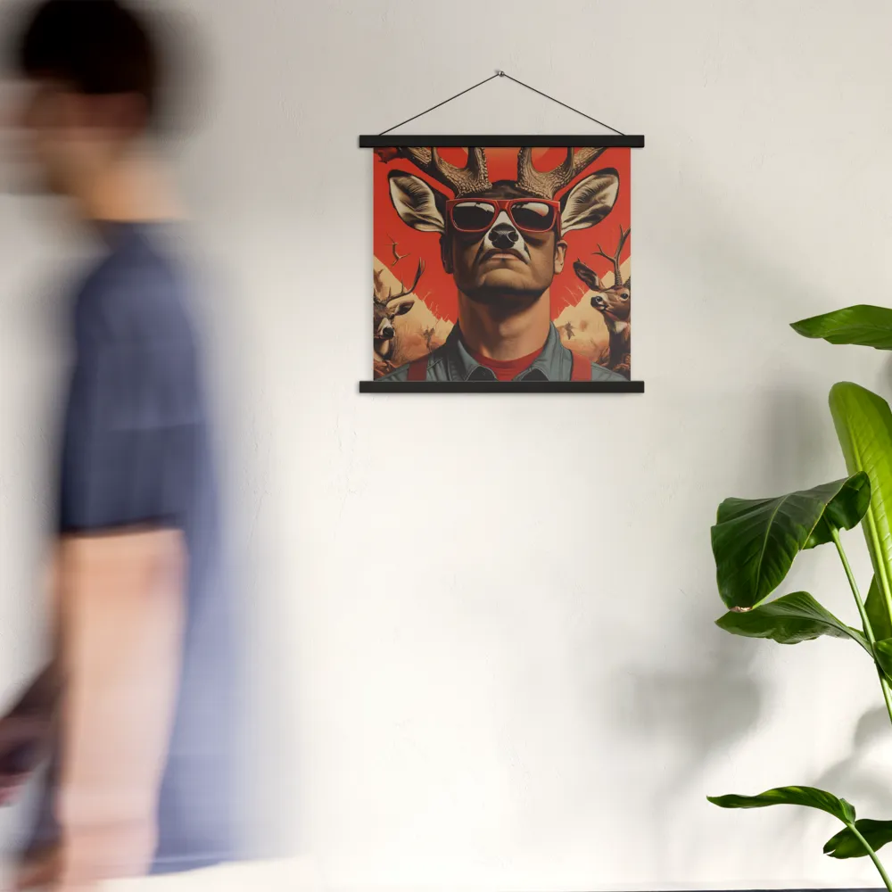The Hunter's Spirit | Poster With Black Wood Hanger | 18″×18″