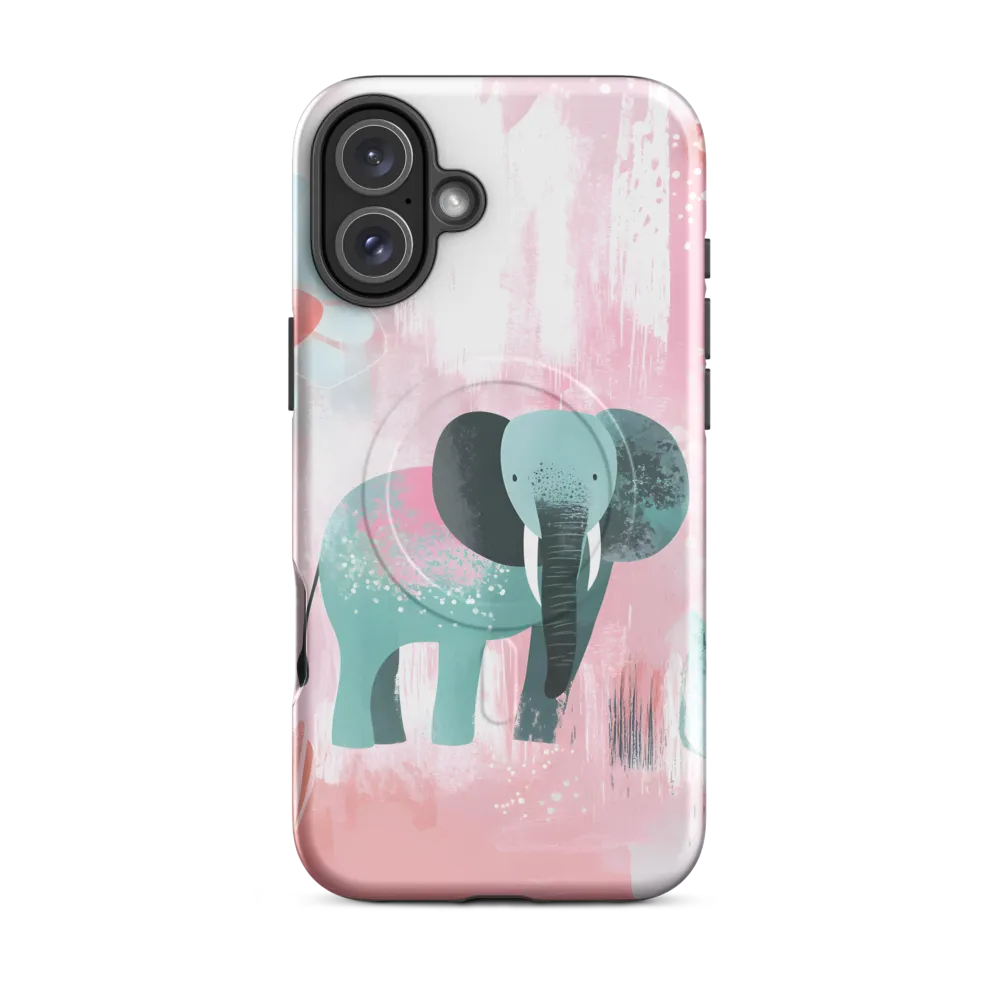 Whimsical Elegance: An Elephant's Serenade | Phone Case |  16 Plus | MagSafe® Tough Case | Glossy