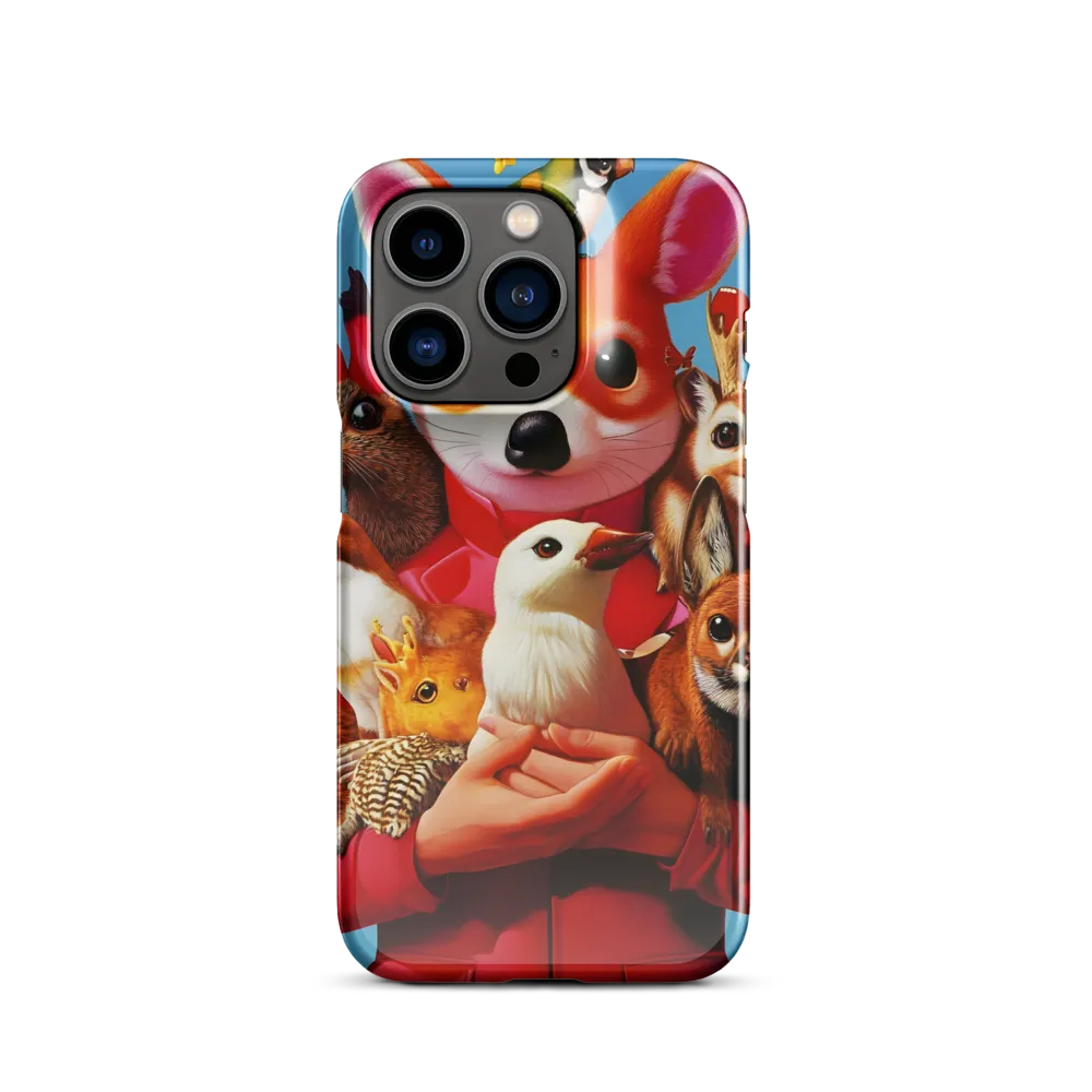 Harmony in Whimsy: A Modern Animal Ensemble | Phone Case |  14 Pro | Snap Case | Glossy