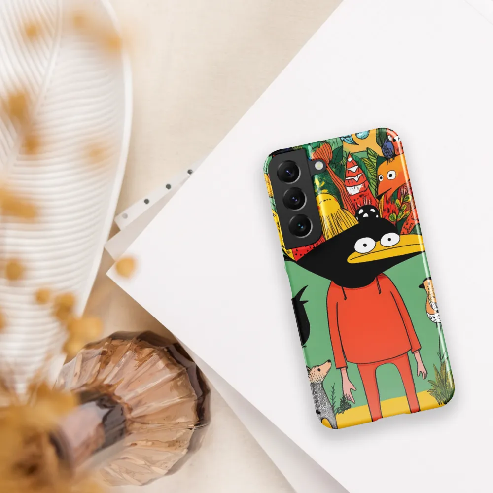Whimsical Encounter in a Colorful Jungle