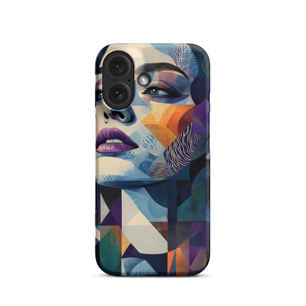 Fragmented Mystery: A Modern Portrait | Phone Case |  16 | Snap Case | Matte
