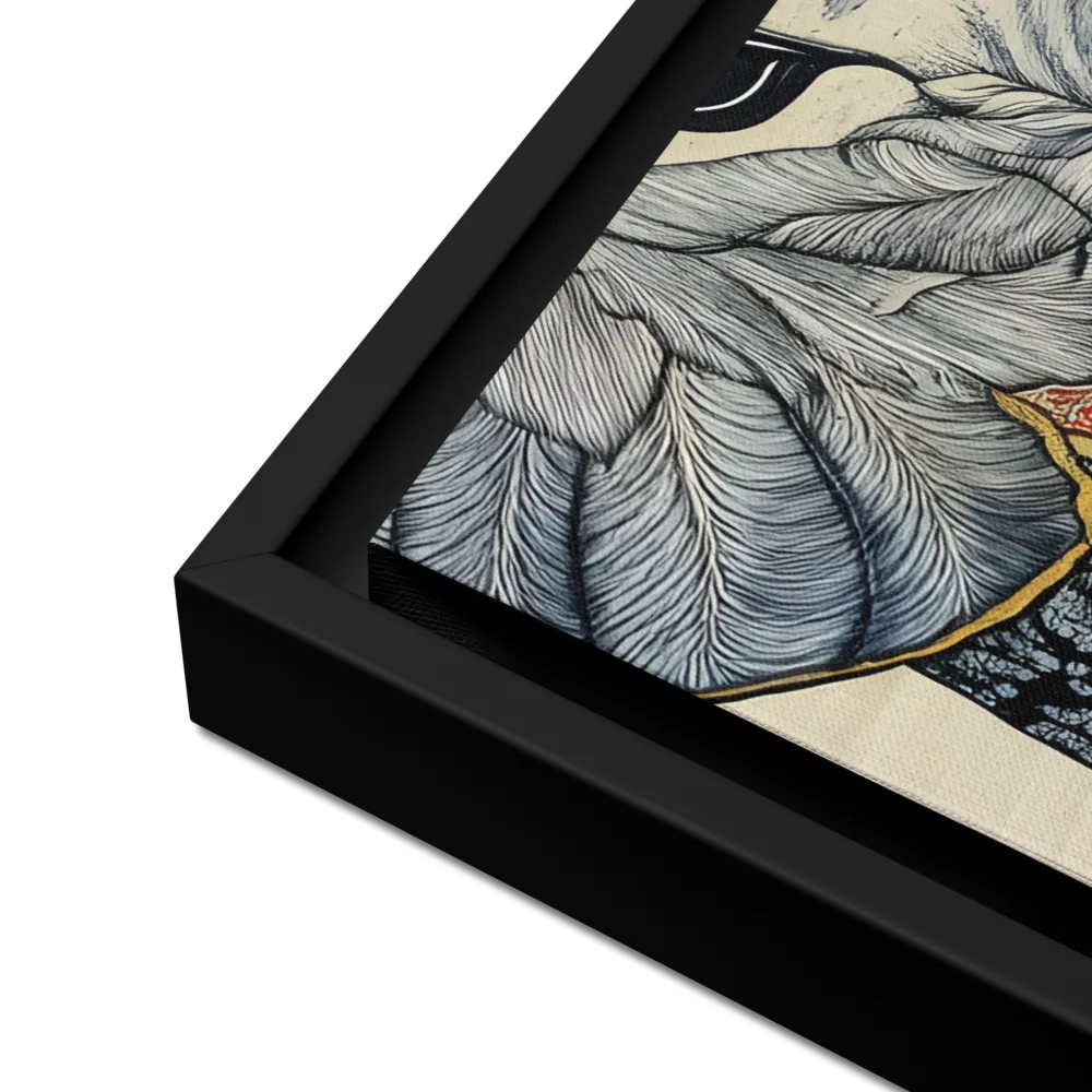 Majesty of the Elephant | Canvas with Black Frame | 18″×24″