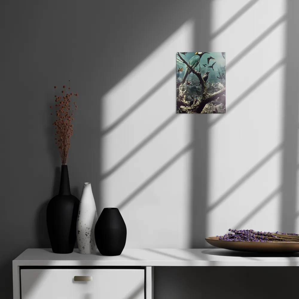 Whispers of the Avian Realm | Metal Print | 8″×10″