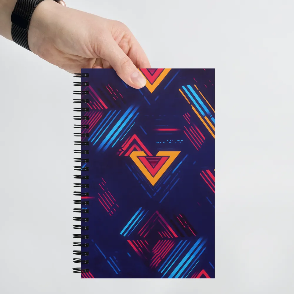 Dynamic Geometric Symphony | Spiral Notebook