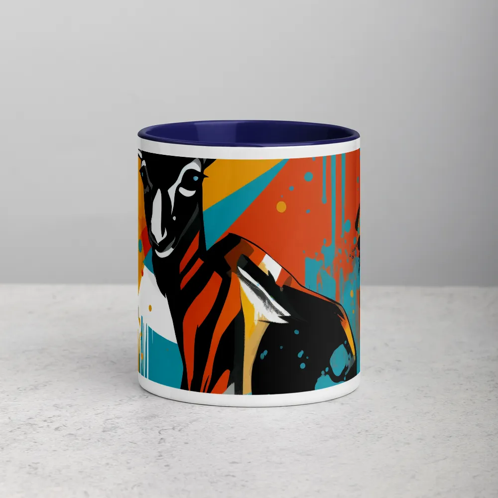 Dynamic Antelope in Vivid Abstract
