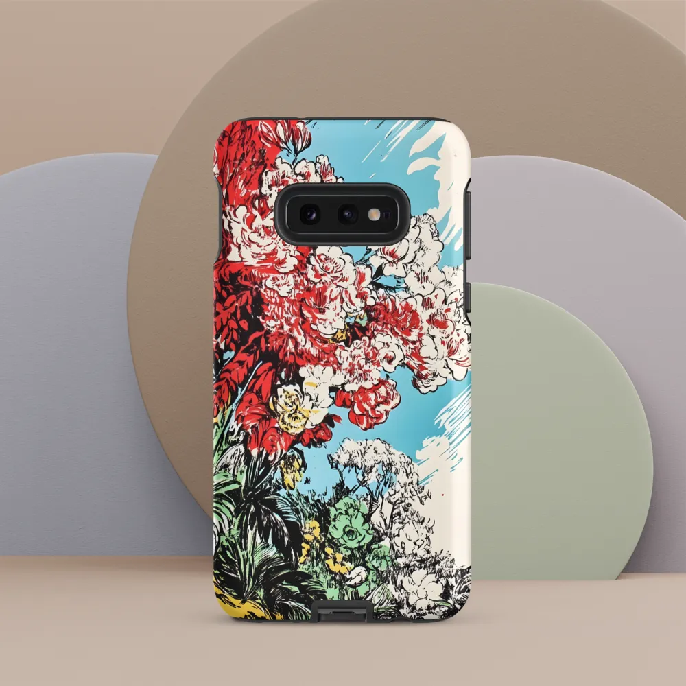 Floral Symphony in Bold Colors | Phone Case |  S10e | Tough Case | Matte