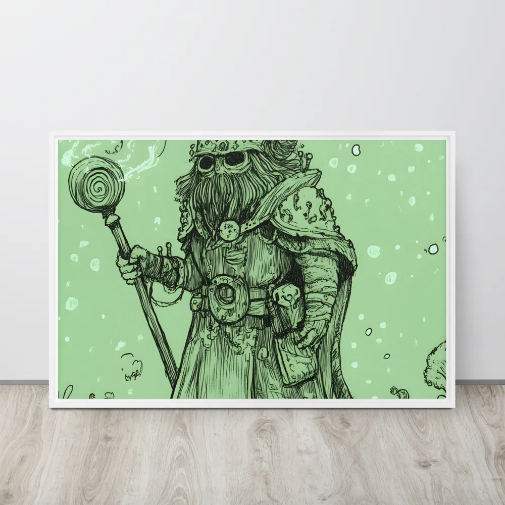 The Enigmatic Wizard | Canvas with White Frame | 24″×36″