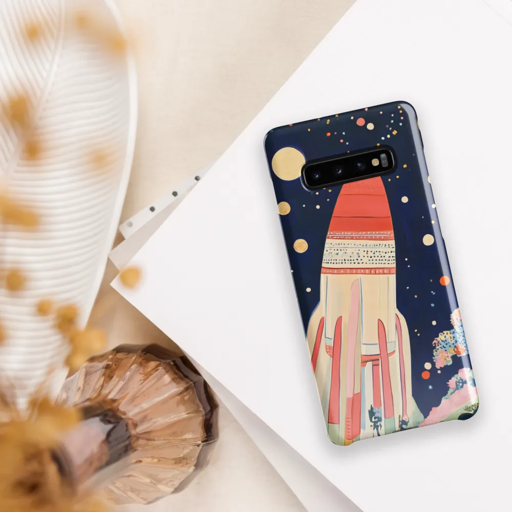 Cosmic Dreams: The Rocket's Journey | Phone Case |  S10 Plus | Snap Case | Glossy