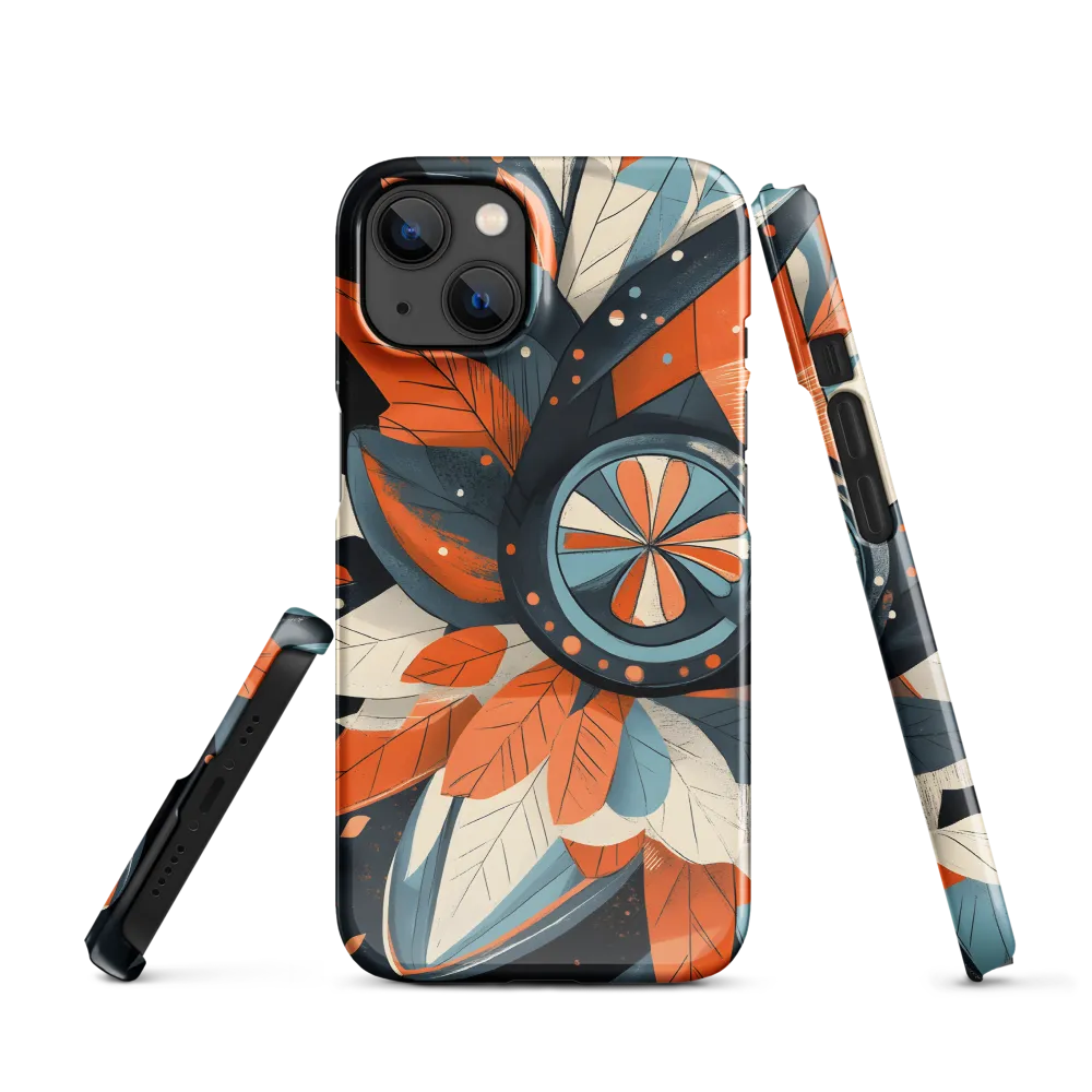 Floral Symphony in Orange and Teal