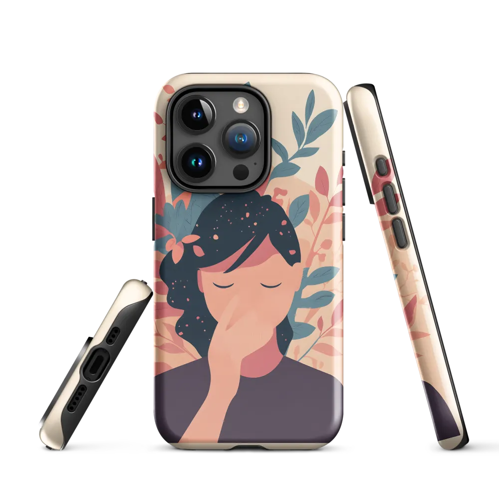Whispers of Nature: A Serene Contemplation | Phone Case |  15 Pro | Tough Case | Glossy