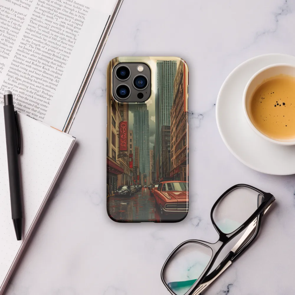 Nostalgic Cityscape: Reflections of a Forgotten Era | Phone Case |  14 Pro Max | Snap Case | Glossy