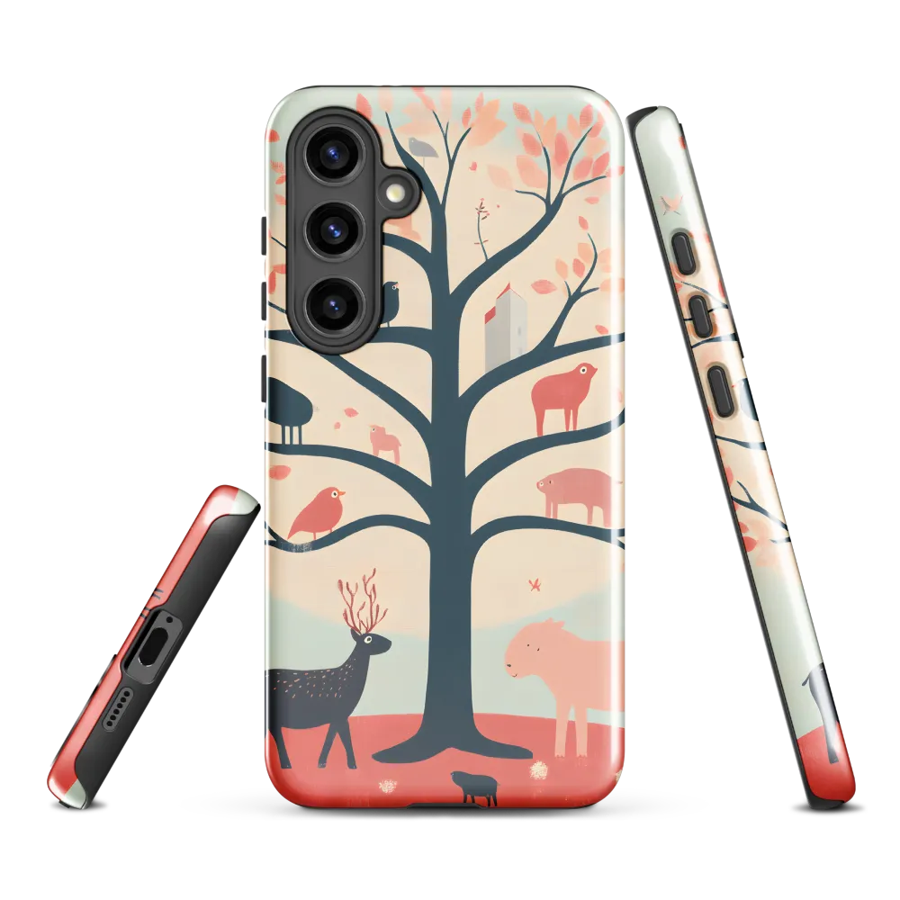 Whimsical Tree with Playful Creatures