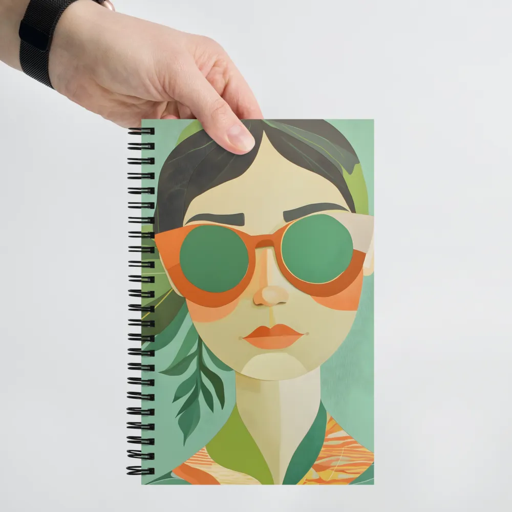 Bold Serenity: A Modern Portrait | Spiral Notebook