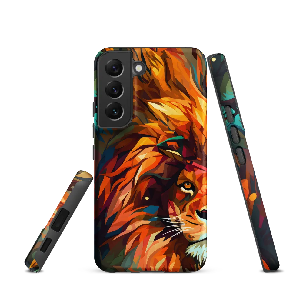 Majestic Gaze: The Polygonal Lion