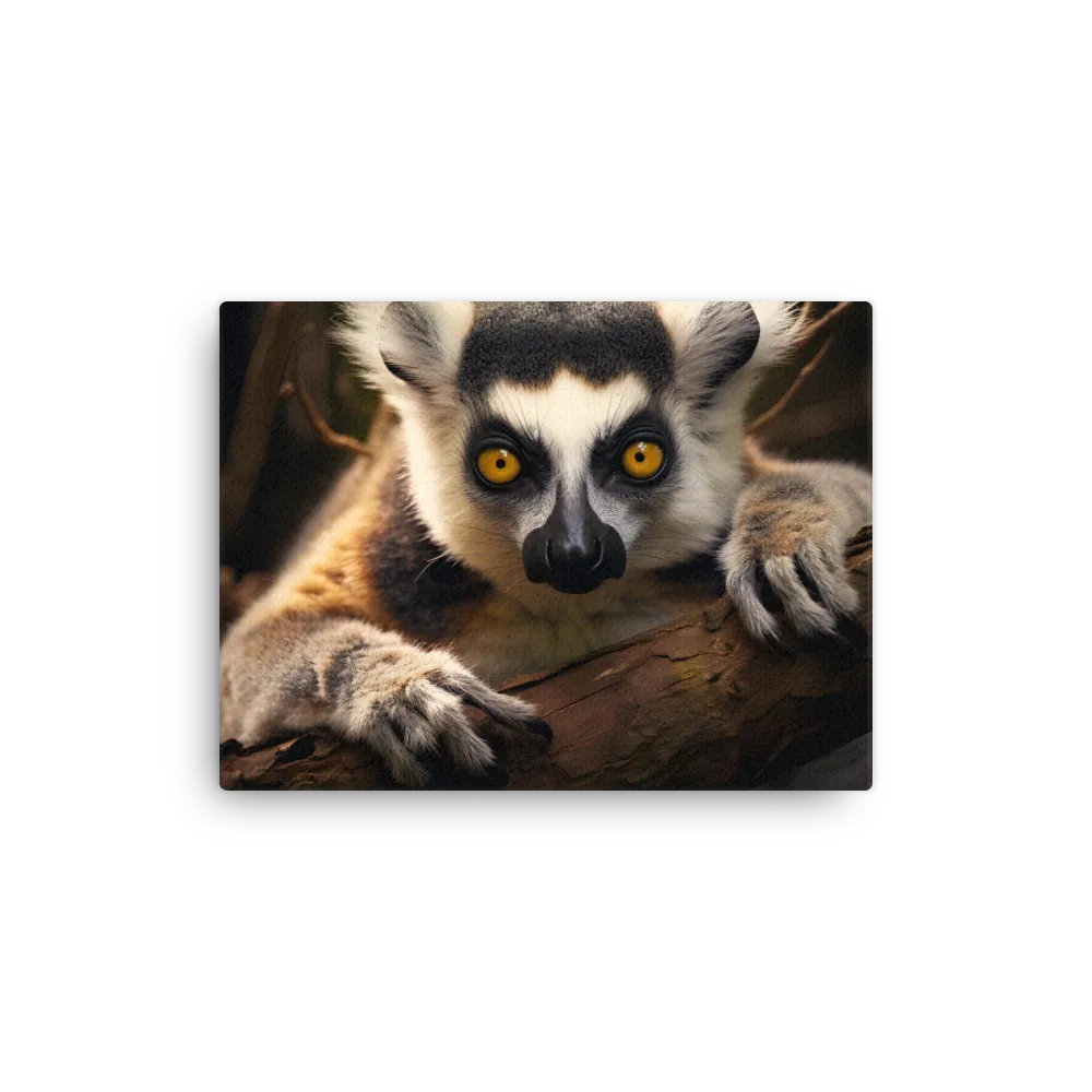 The Watchful Lemur | Thin Canvas | 12″×16″