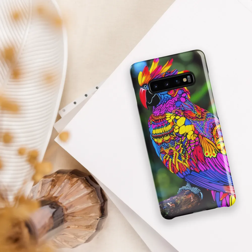 Vibrant Psychedelic Parrot | Phone Case |  S10 Plus | Snap Case | Glossy