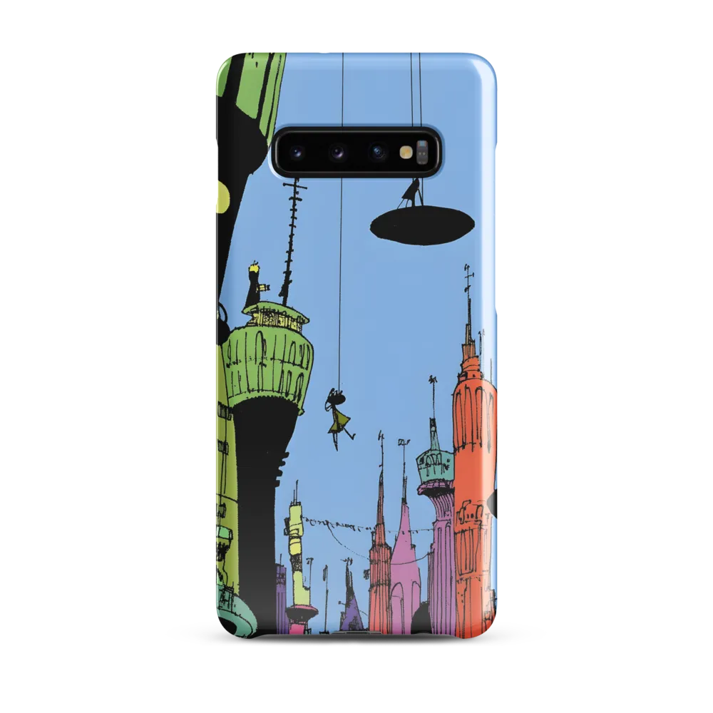 Whimsical Heights: A Futuristic Cityscape | Phone Case |  S10 Plus | Snap Case | Glossy