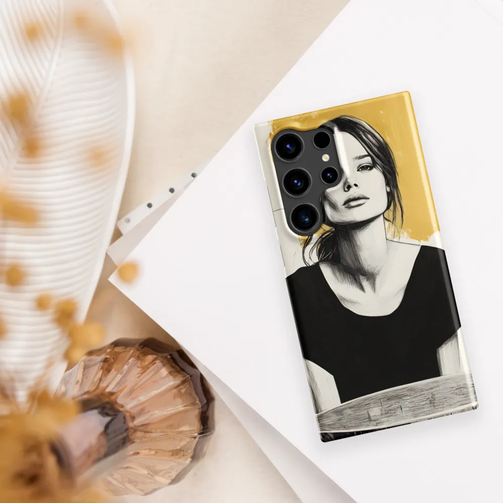 Golden Serenity: A Minimalist Portrait