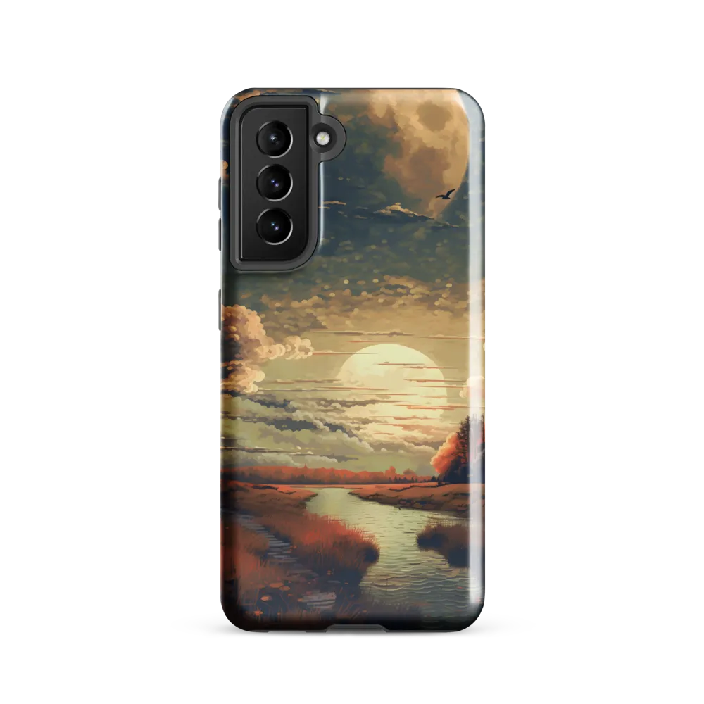 Whispers of Dusk: A Tranquil River Landscape