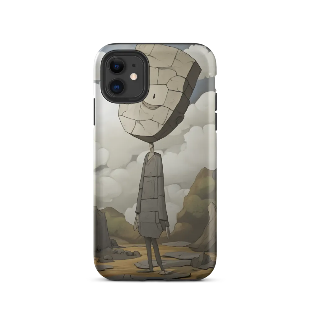 Whimsical Stone Figure in a Rocky Landscape | Phone Case |  11 | Tough Case | Matte