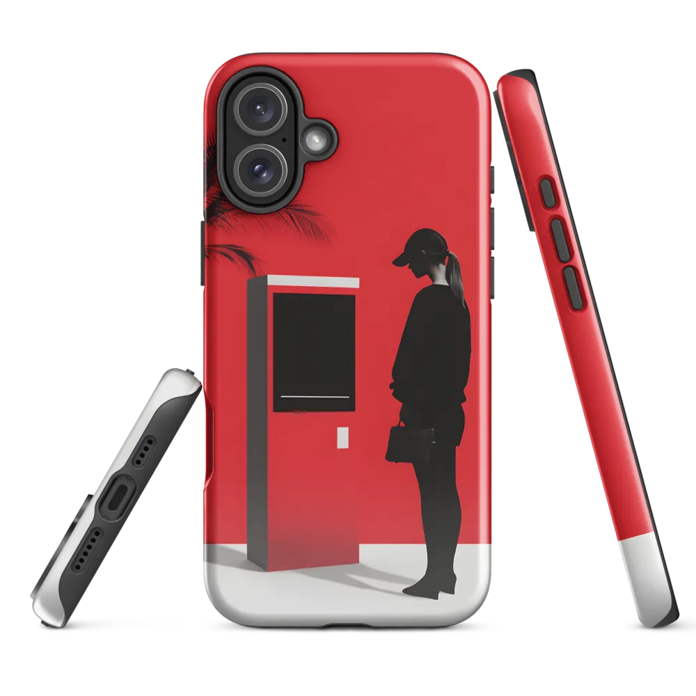 Contemplation in Red | Phone Case |  16 Plus | Tough Case | Glossy