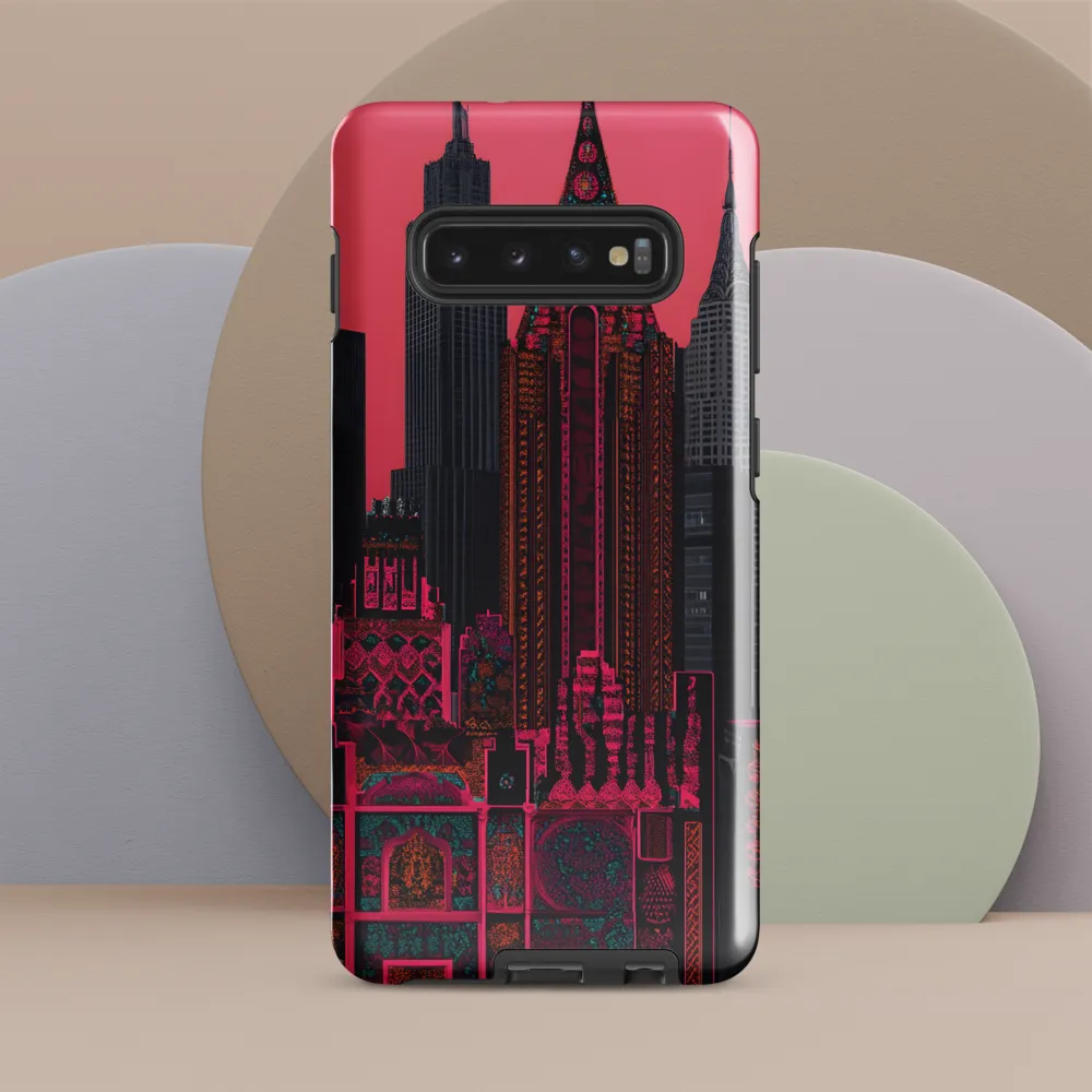 Urban Vibrance: A Digital Exploration of Skyscrapers | Phone Case |  S10 Plus | Tough Case | Glossy