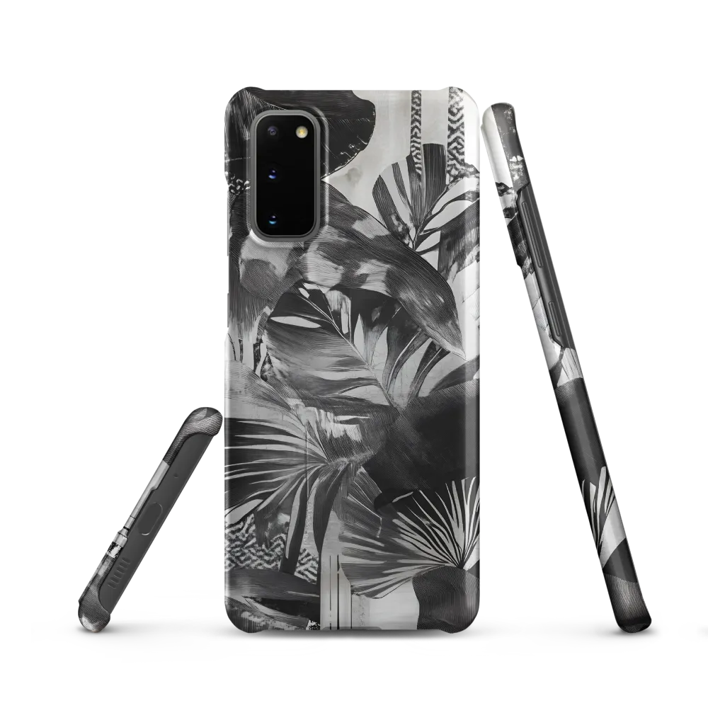 Monochrome Serenity in Tropical Foliage