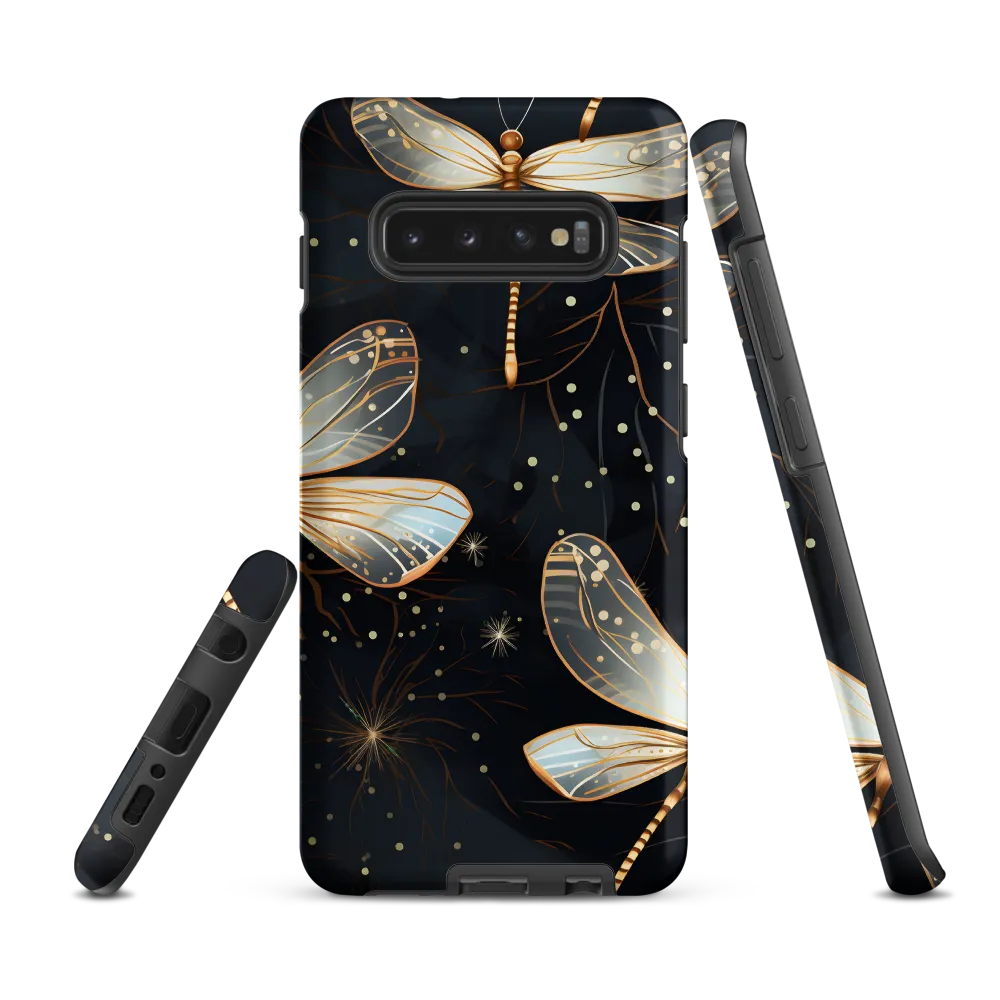 Ethereal Dance: Dragonflies in a Midnight Garden
