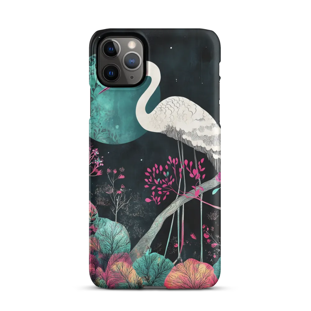 Ethereal Presence: Heron in a Floral Dreamscape