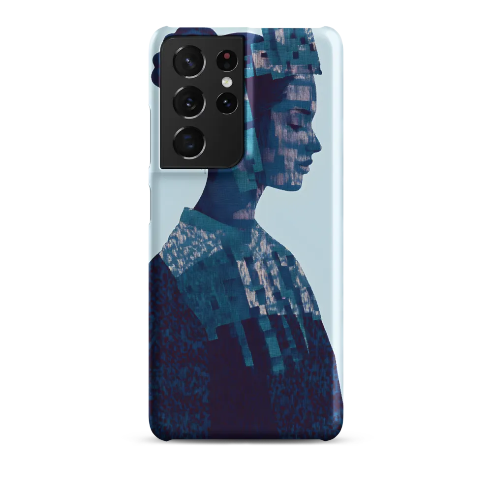 Digital Portrait in Abstract Blue