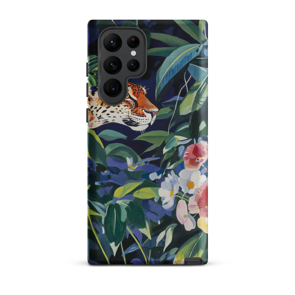 Hidden Majesty: The Jaguar Amongst Tropical Splendor | Phone Case |  S22 Ultra | Tough Case | Matte