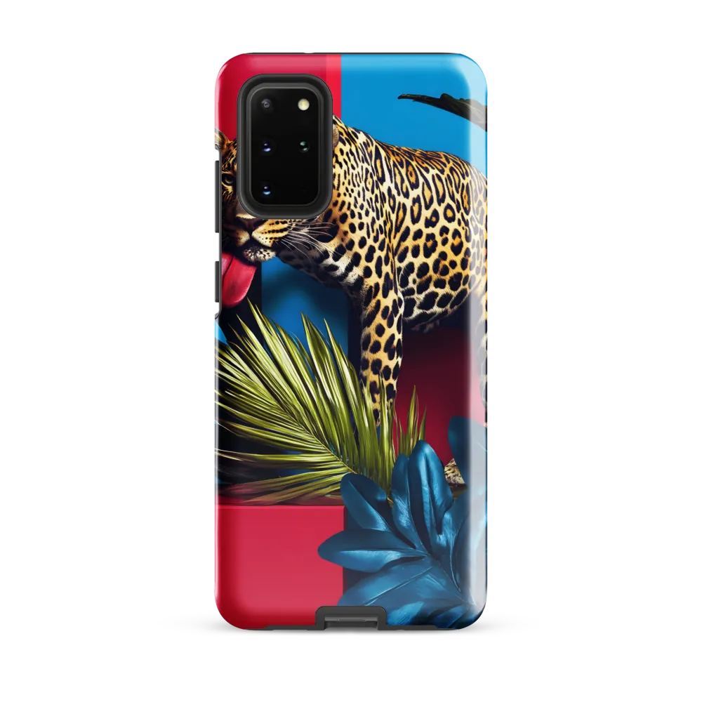 Playful Leopard in Vibrant Paradise